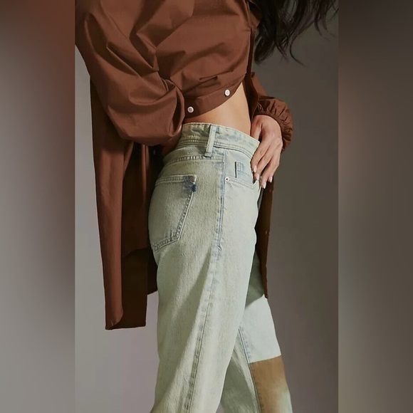 ANTHROPOLOGIE Pilcro Midrise Slim Boyfriend Spray Paint Destroyed Size 30 - Picture 3 of 16